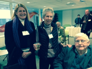 Terri McCarthy, Vice President of Programs for The Wege Foundation, and Jane and Phil Godspeed at the ribbon-cutting for Mary Free Bed Hospital’s new addition.  The Wege Foundation was a major donor to the $42 million, six-story building more than doubling the size of the current MFB Hospital.